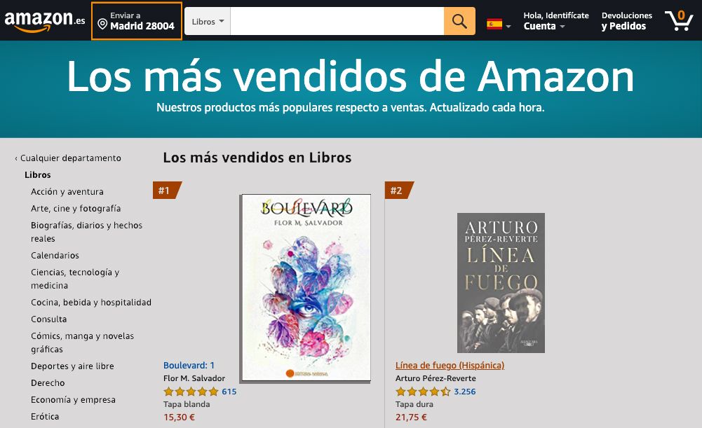 Foto de Boulevard. El libro más vendido de Amazon sin stock