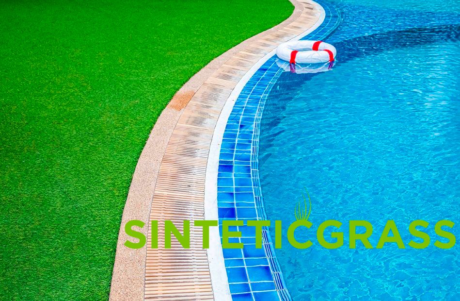 Foto de Césped artificial para piscinas, por SINTETICGRASS